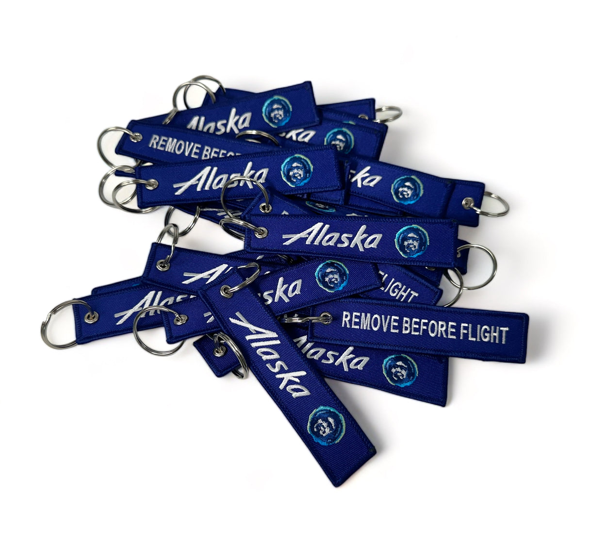 Alaska Airlines Remove before flight - Embroidered Keyring
