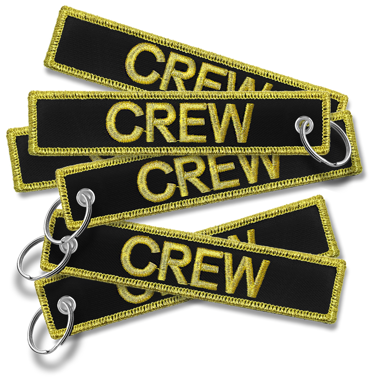 CREW Embroidered Keyring - GOLD