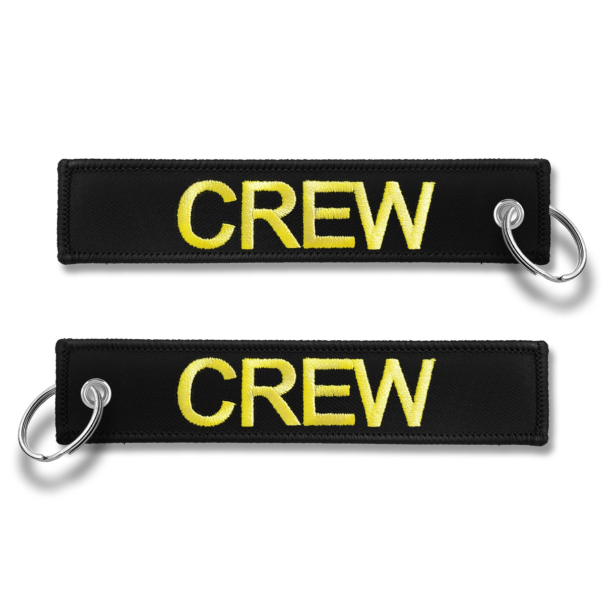 CREW Embroidered Keyring - BLACK