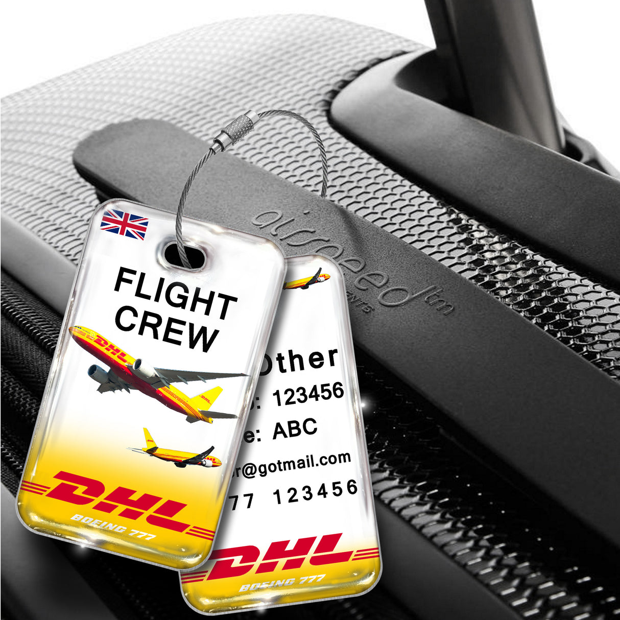 DHL B777 Portrait White