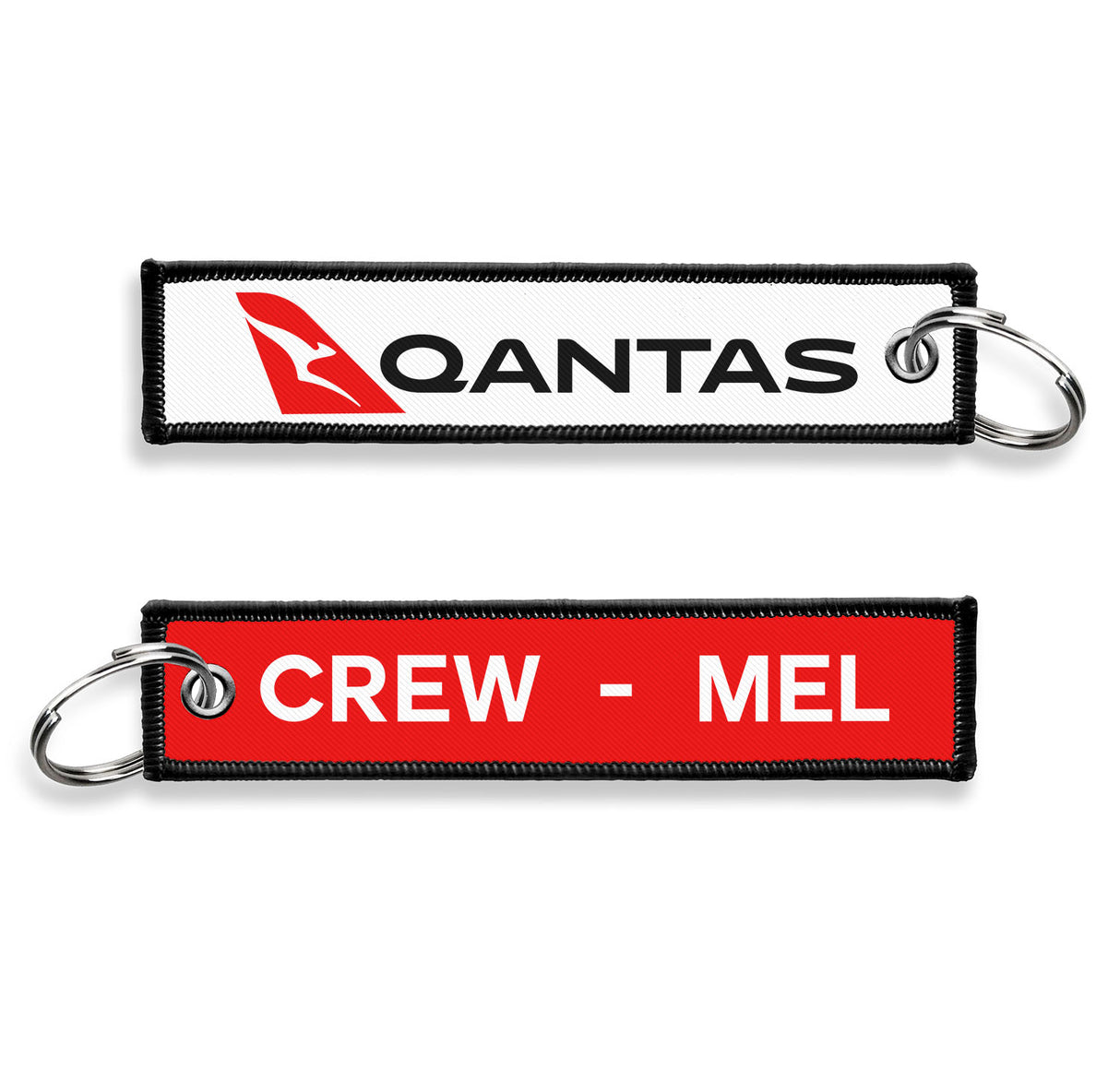 Qantas CREW-MEL Embroidered KeyChain