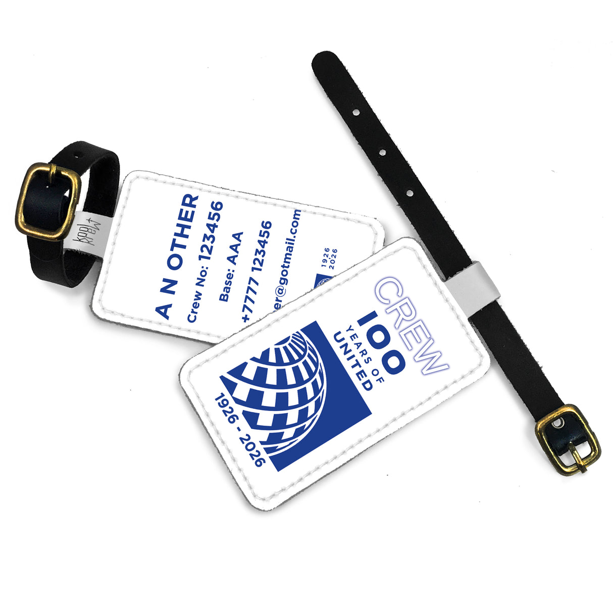 United Airlines 100 Years Celebration Tag White