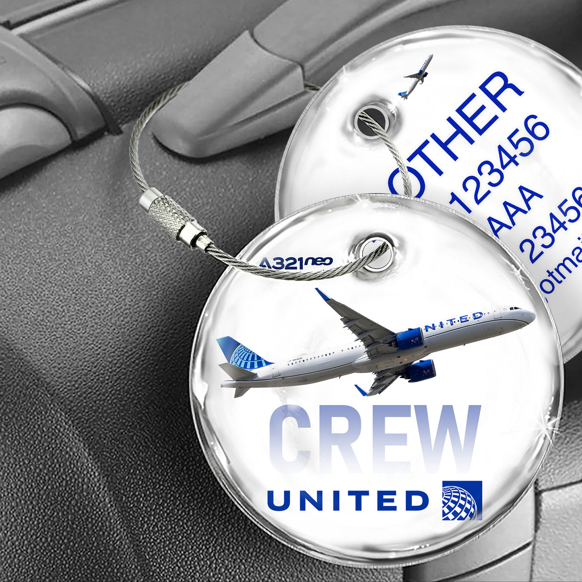United Airlines A321 neo Tag White