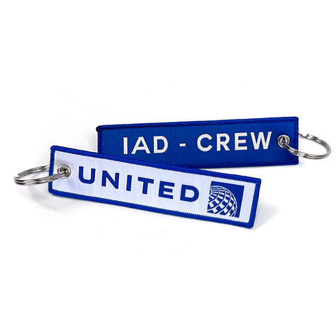 United Airlines-IAD CREW Woven Keyring