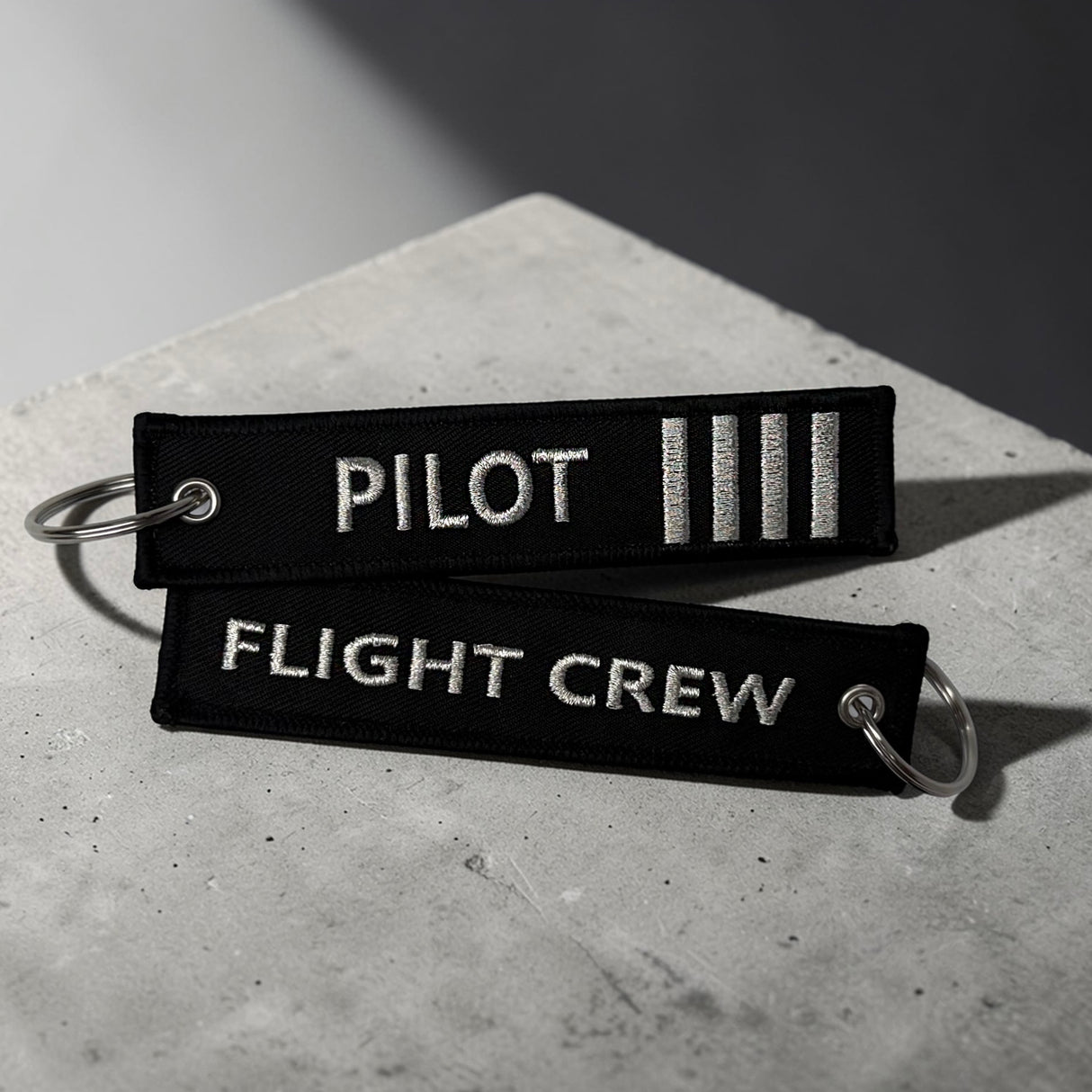 Pilot 4 Bars Flight Crew SILVER-Keychain