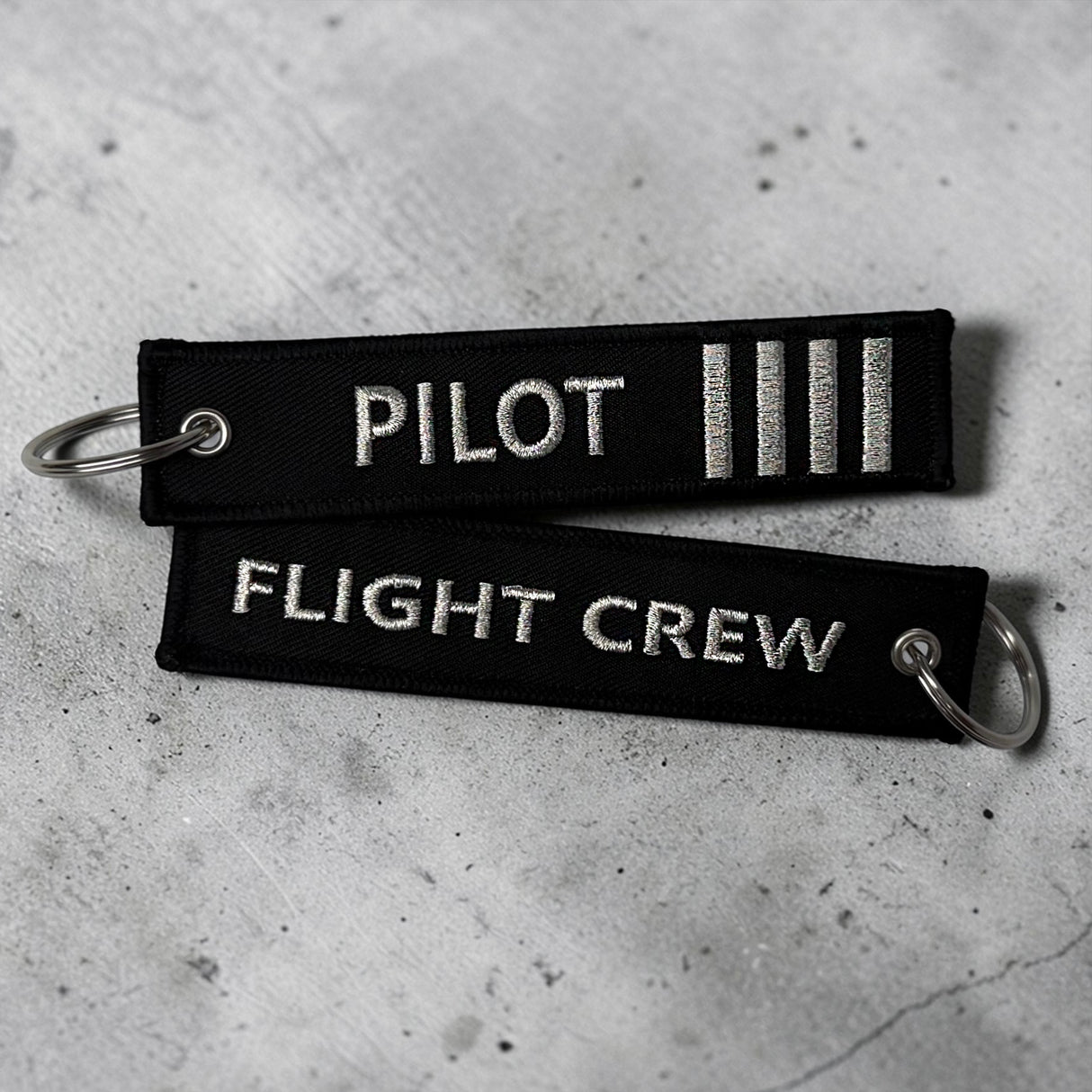 Pilot 4 Bars Flight Crew SILVER-Keychain