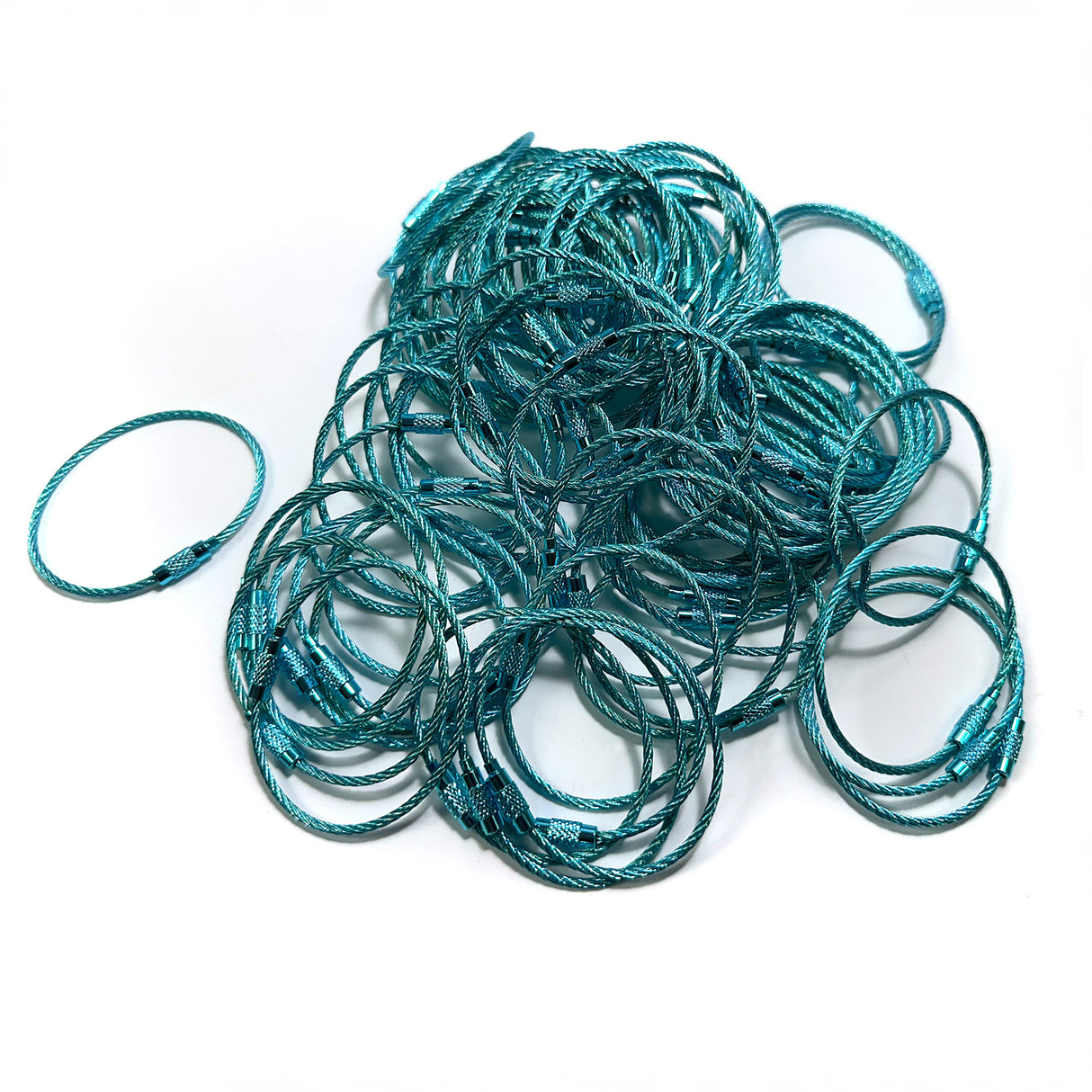 Steel Cable Loops-Teal