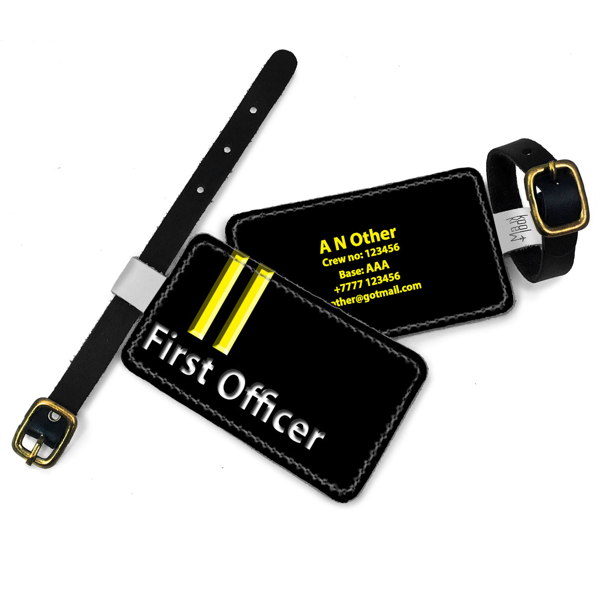 First Officer 2 Bars Luggage Tag