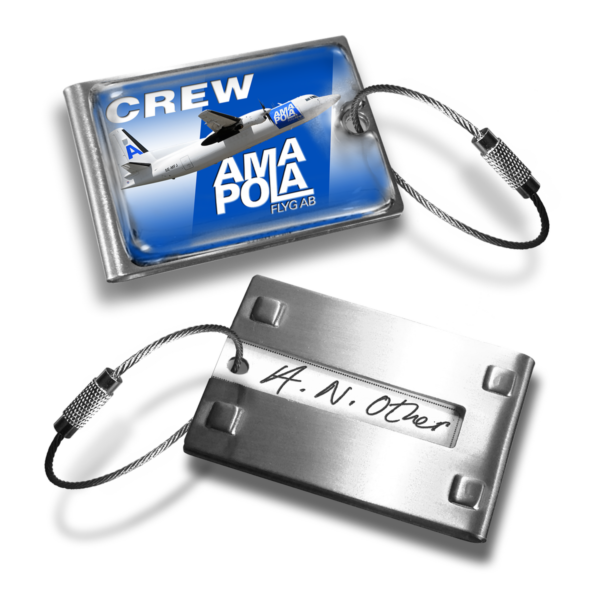 Amapola Airlines Fokker 50 Crew Luggage TAG