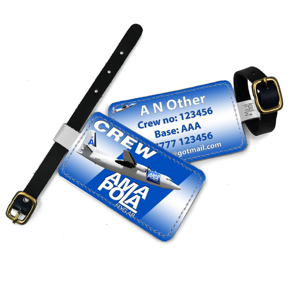 Amapola Airlines Fokker 50 Crew Luggage TAG