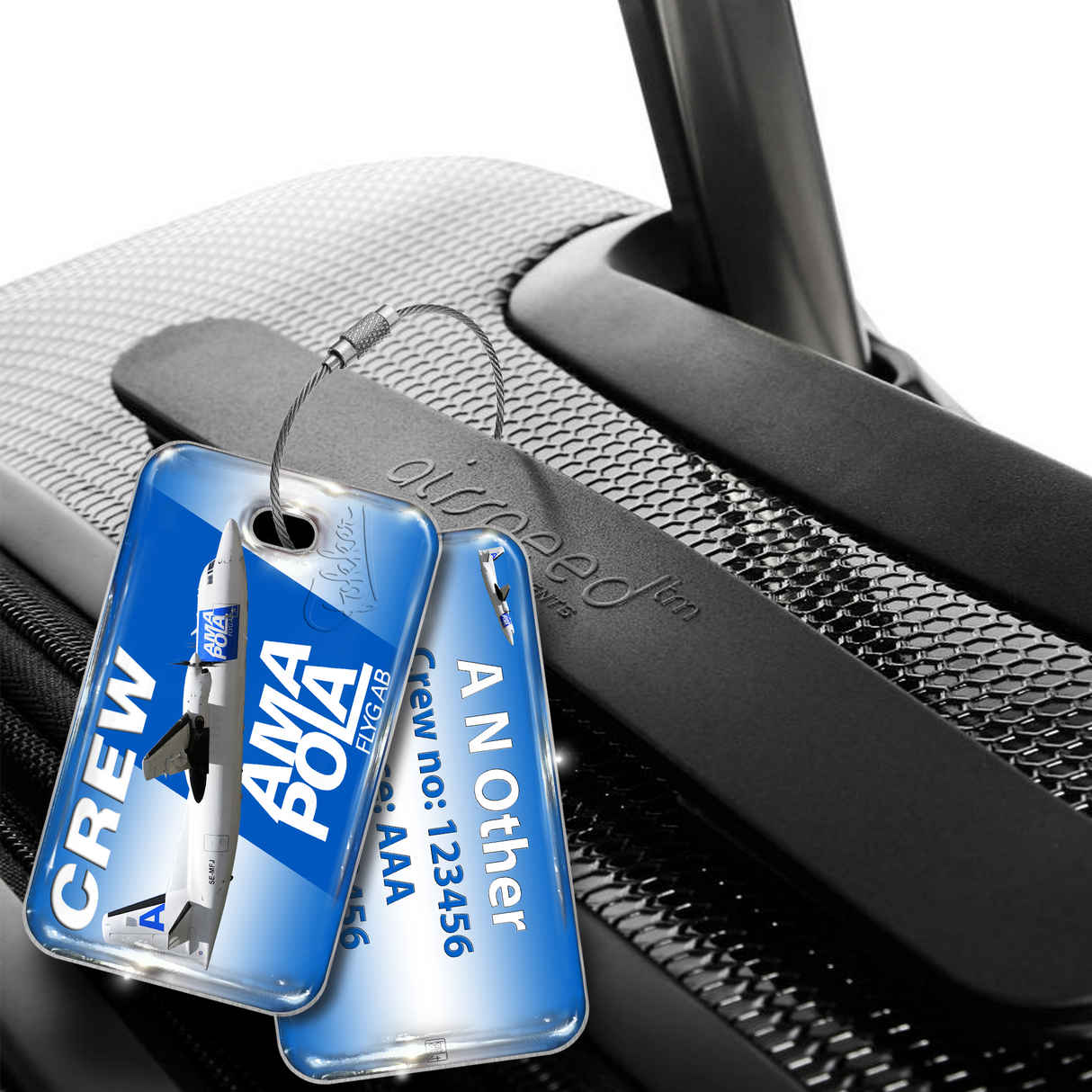 Amapola Airlines Fokker 50 Crew Luggage TAG