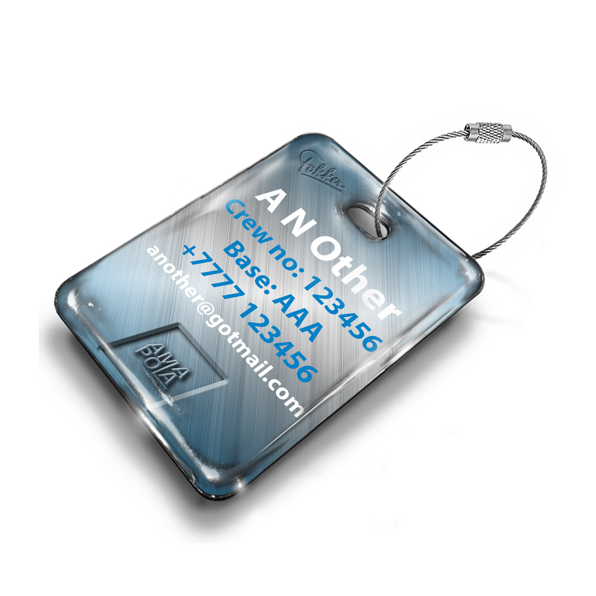 Amapola Airlines Logo Crew Luggage TAG
