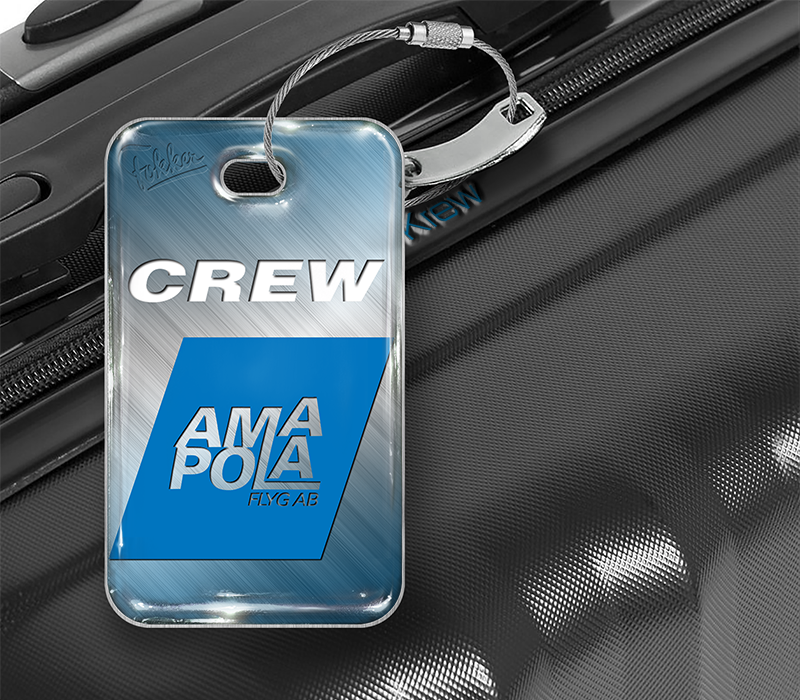 Amapola Airlines Logo Crew Luggage TAG