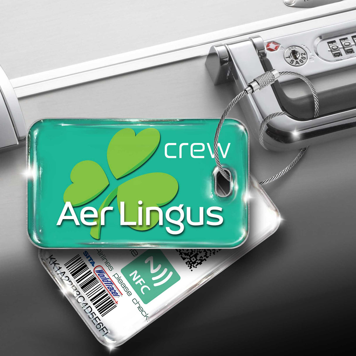 Aer Lingus Landscape GREEN 2 Luggage Tag