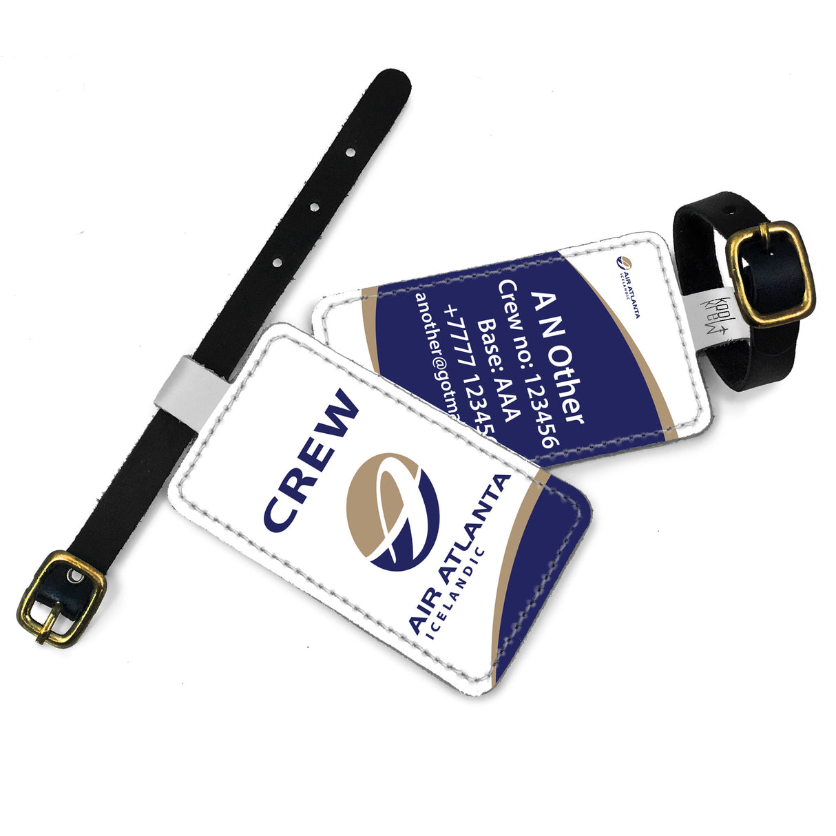 Air Atlanta Logo White Luggage Tag