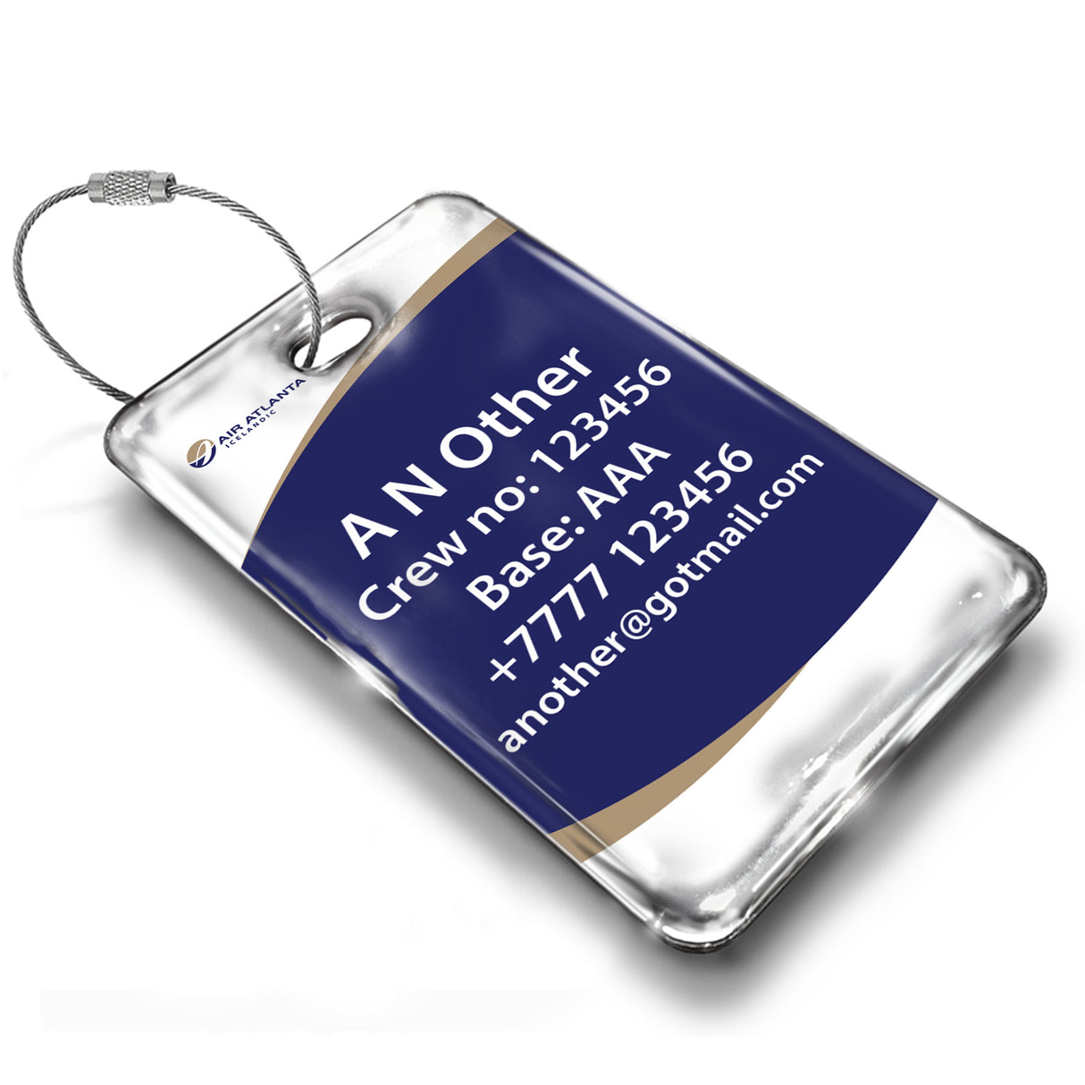 Air Atlanta Logo White Luggage Tag