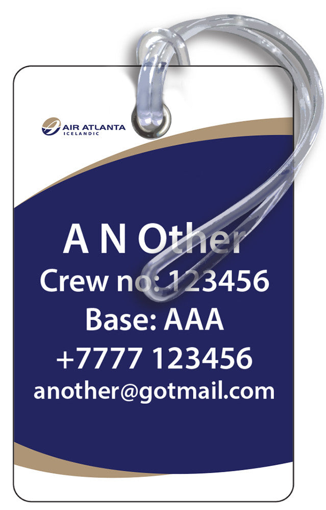 Air Atlanta Logo White Luggage Tag