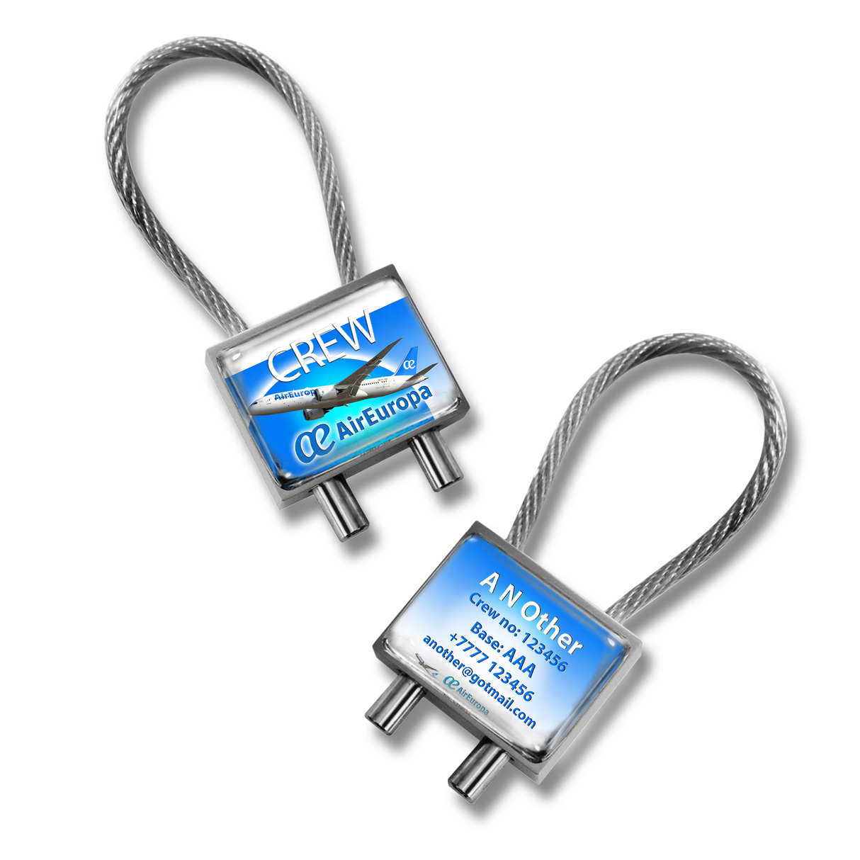 Air Europa B787 Dreamliner Metal Keyrings