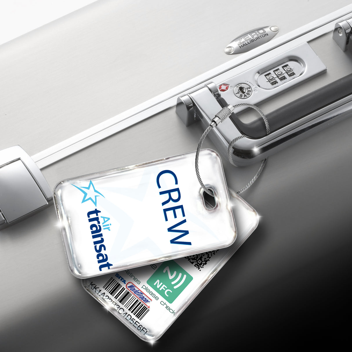 Air Transat Logo Portrait White