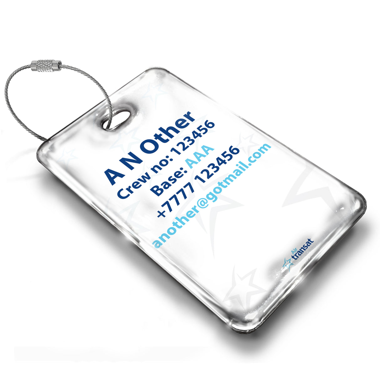 Air Transat Logo Portrait White