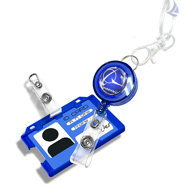 Custom Airline Badge Reel+Holder