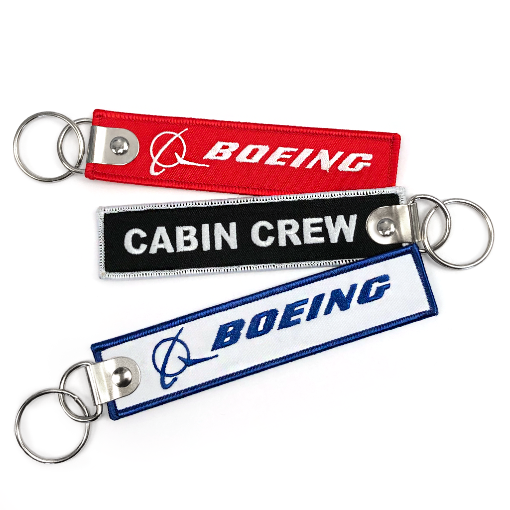 Boeing-Cabin Crew Embroidered Keyring