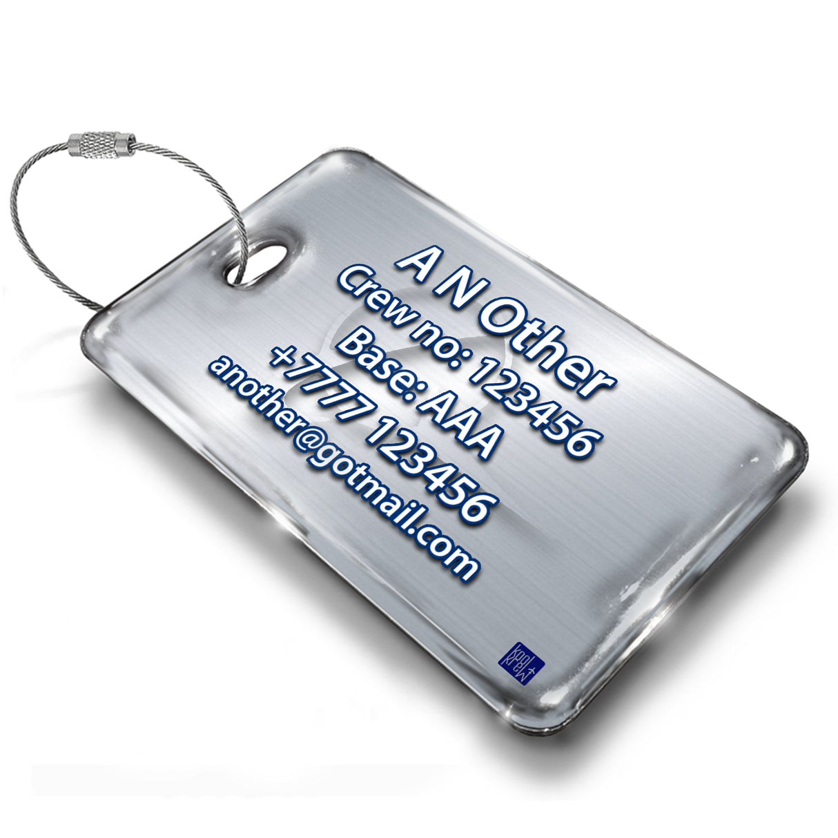 Boeing B747 Blue luggage tag