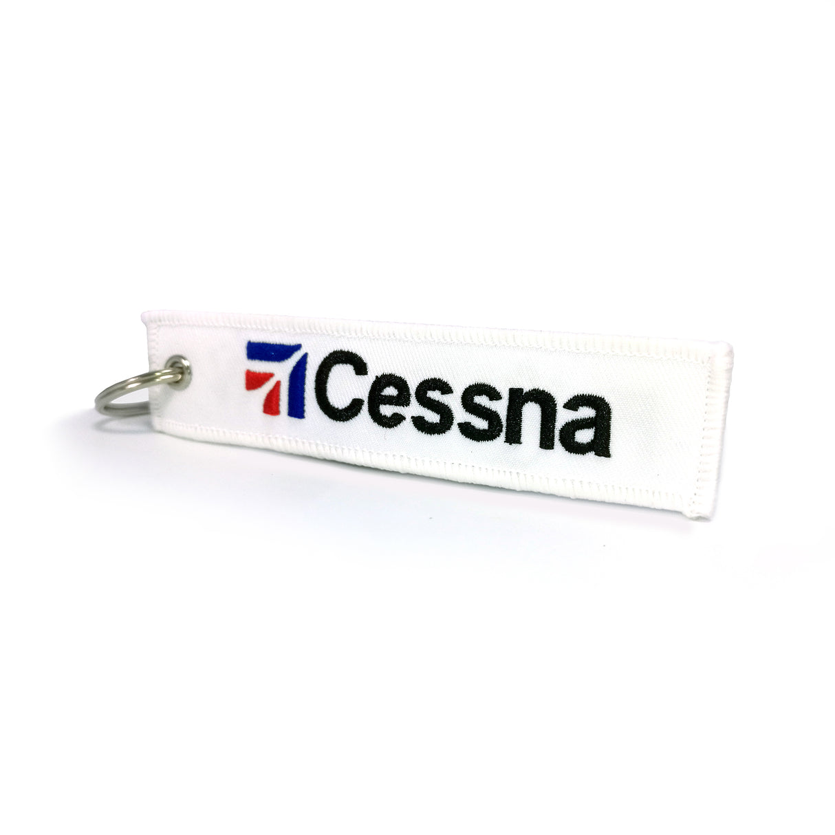 Cessna Flight Crew White Key Chain