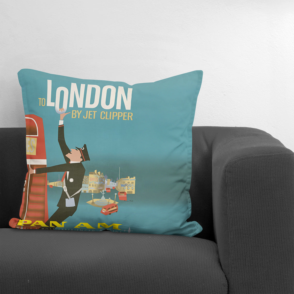 Pan Am Nostalgic Throw Pillow