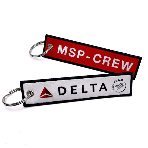 Delta Airlines-MSP CREW Woven Keychain