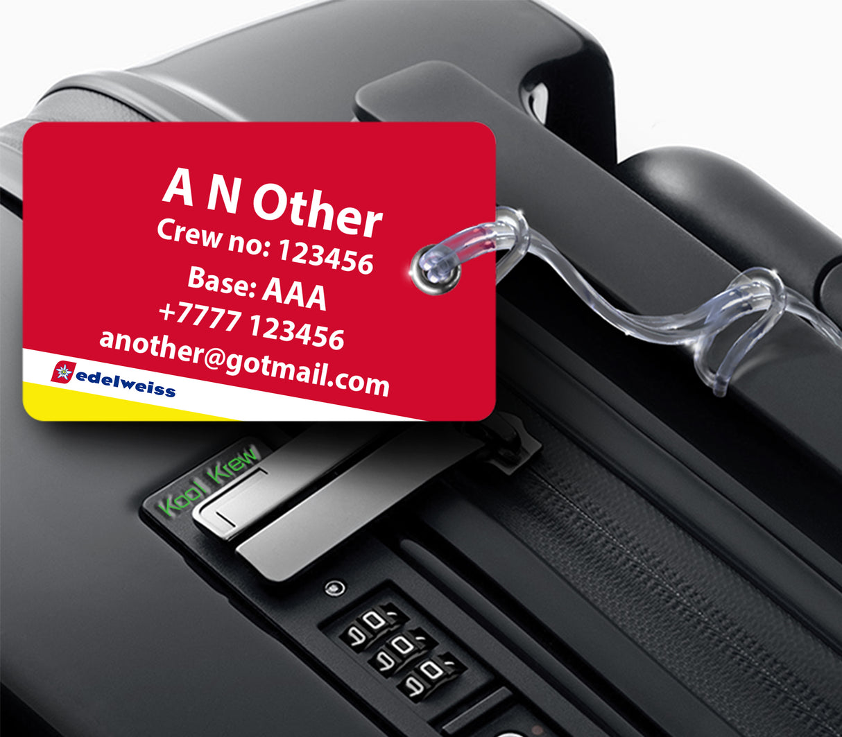 Edelweiss A320 Ground Luggage Tag