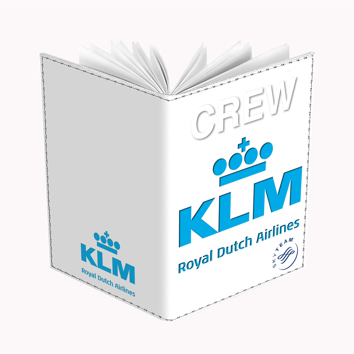 KLM Logo White Passport Cover