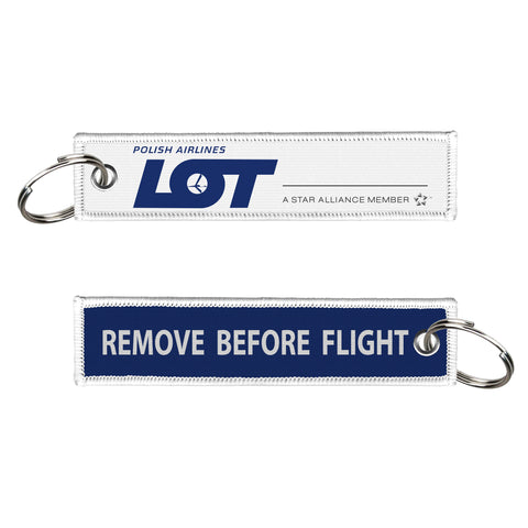 LOT Remove Before Flight- Woven Keychain