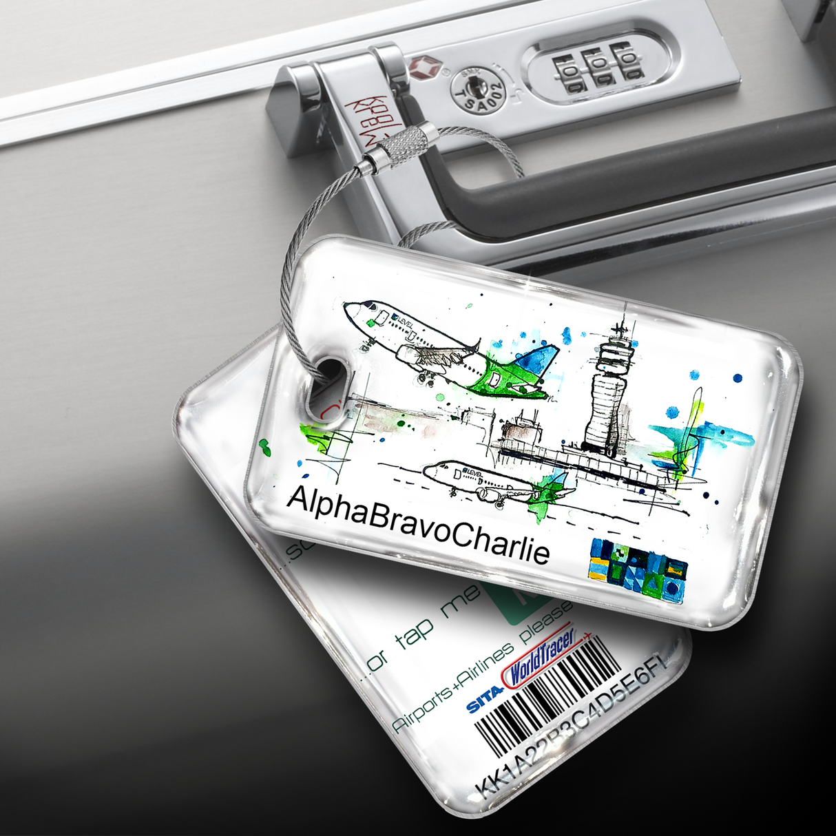 Level Airlines Cartoon Luggage TAG