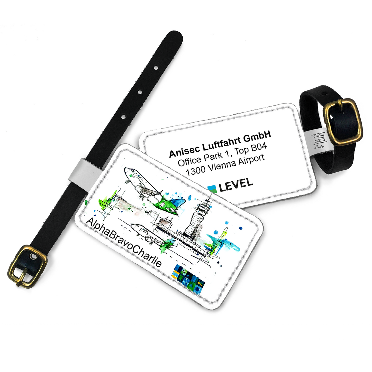 Level Airlines Cartoon Luggage TAG