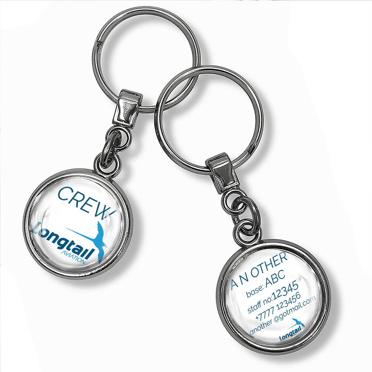 Longtail Aviation Metal Keyring