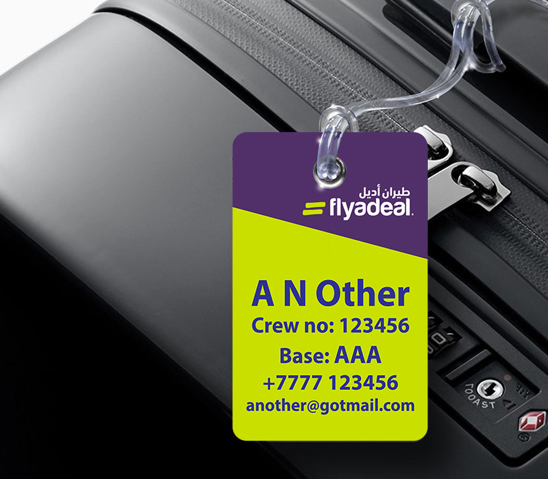 flyadeal Logo Portrait Luggage Tag