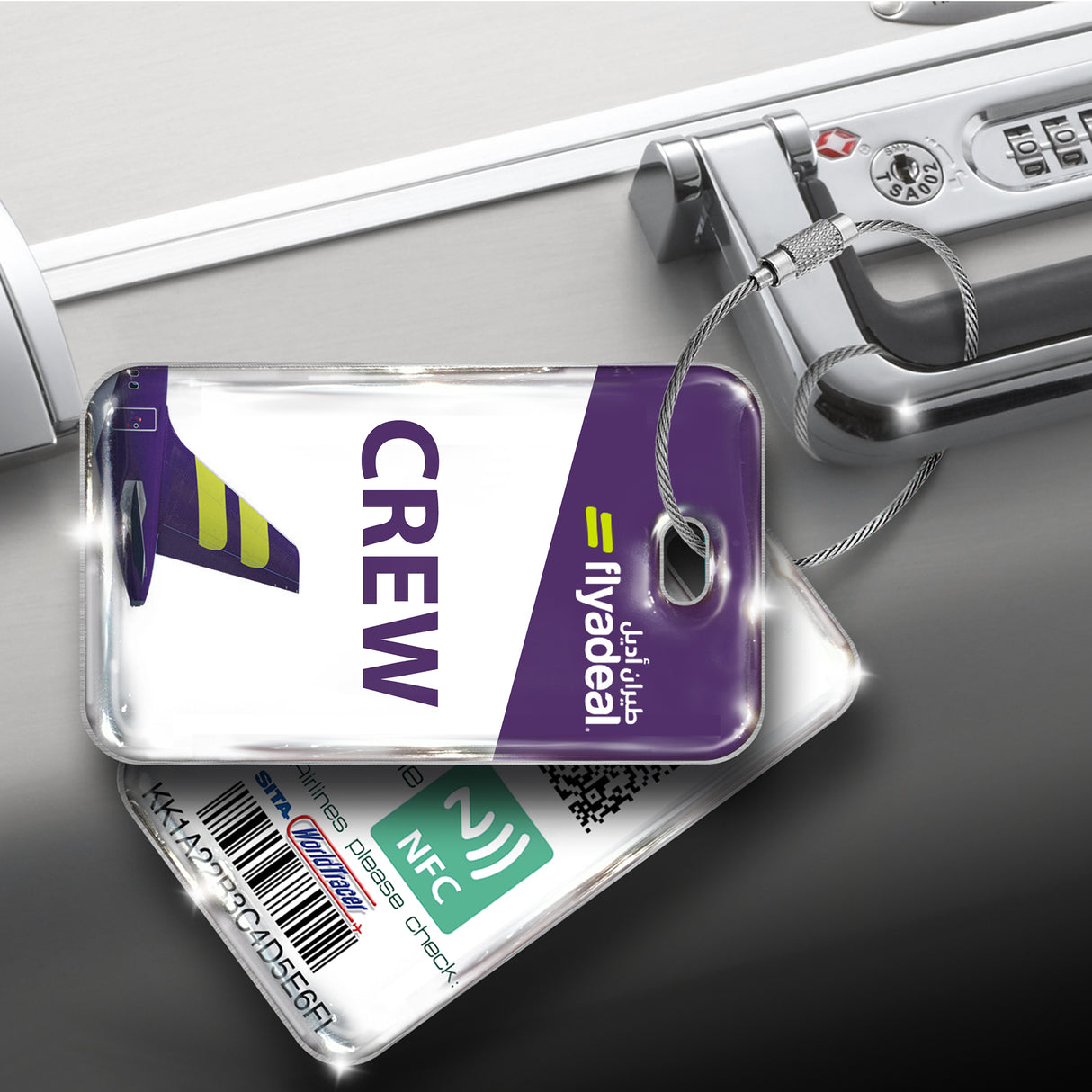 flyadeal Logo White Luggage Tag