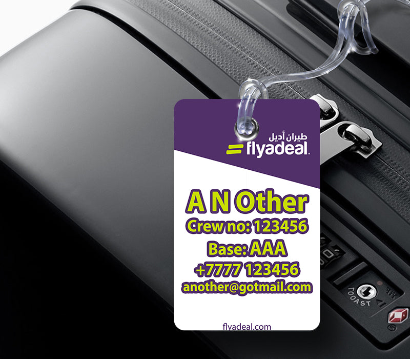 flyadeal Logo White Luggage Tag