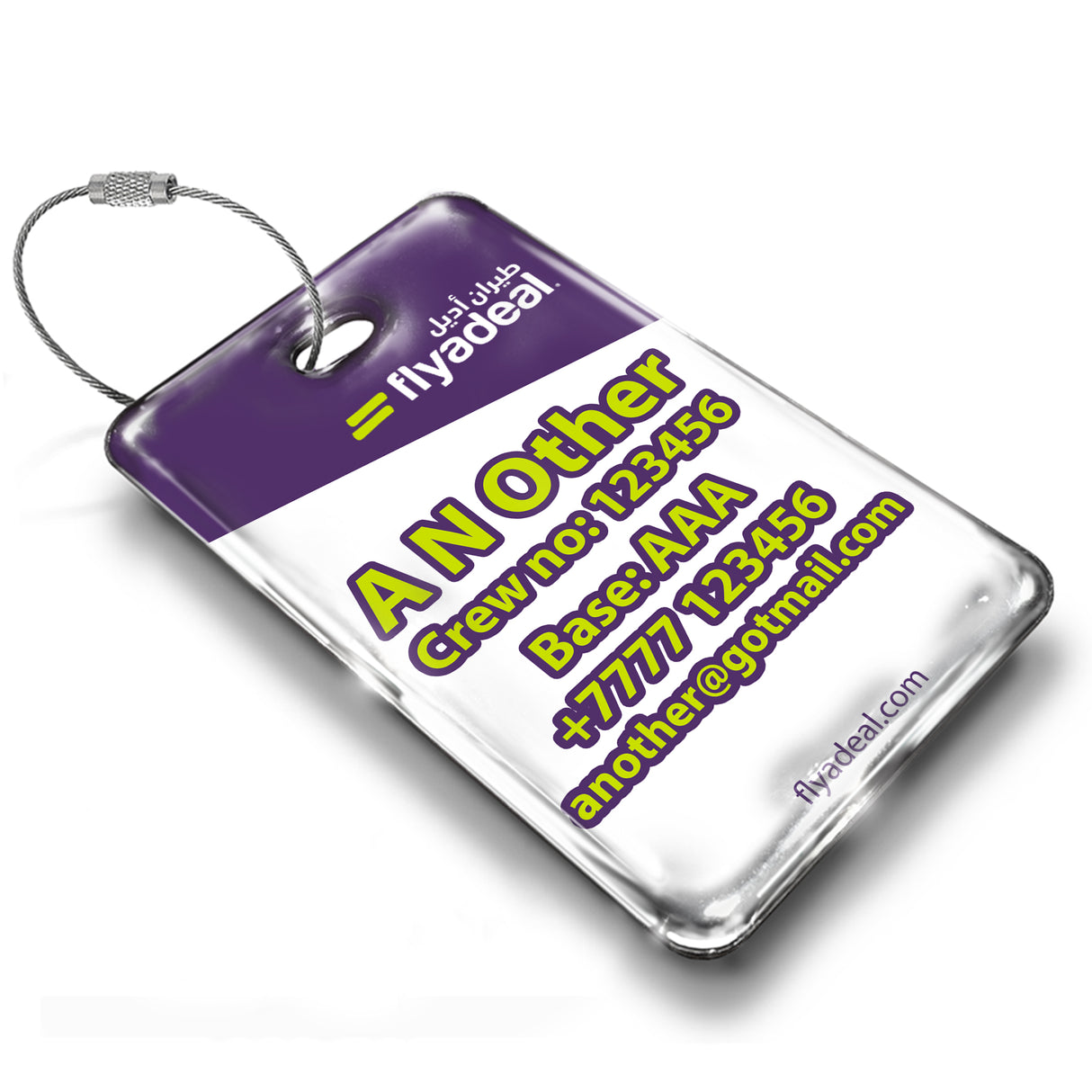 flyadeal Logo White Luggage Tag