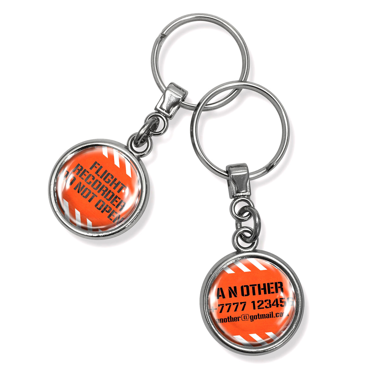 Orange Box Round Keyring