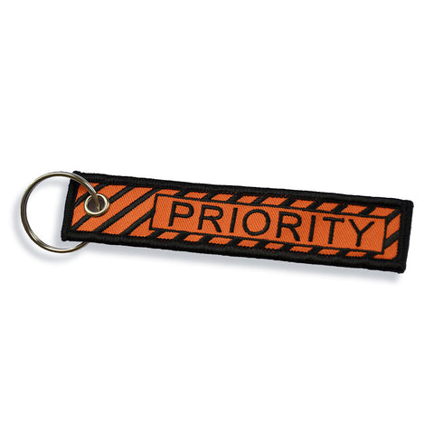 Priority Embroidered Keychain