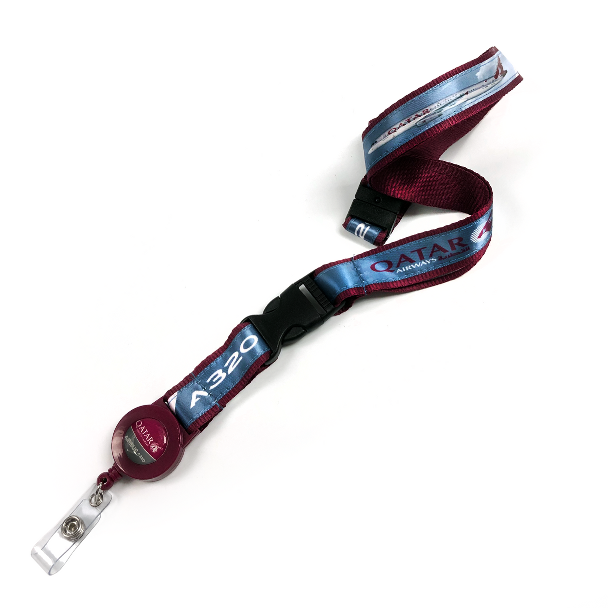 Qatar Airways A320 Satin Polyester Lanyard