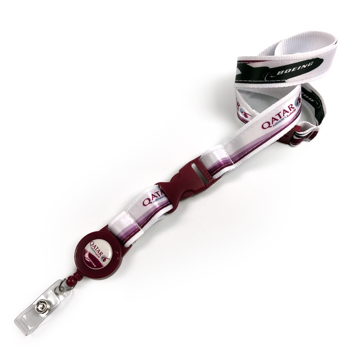 Qatar Airways Boeing Satin Polyester Lanyard