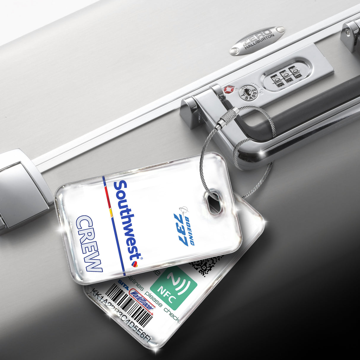 Southwest Boeing Crew Logo White