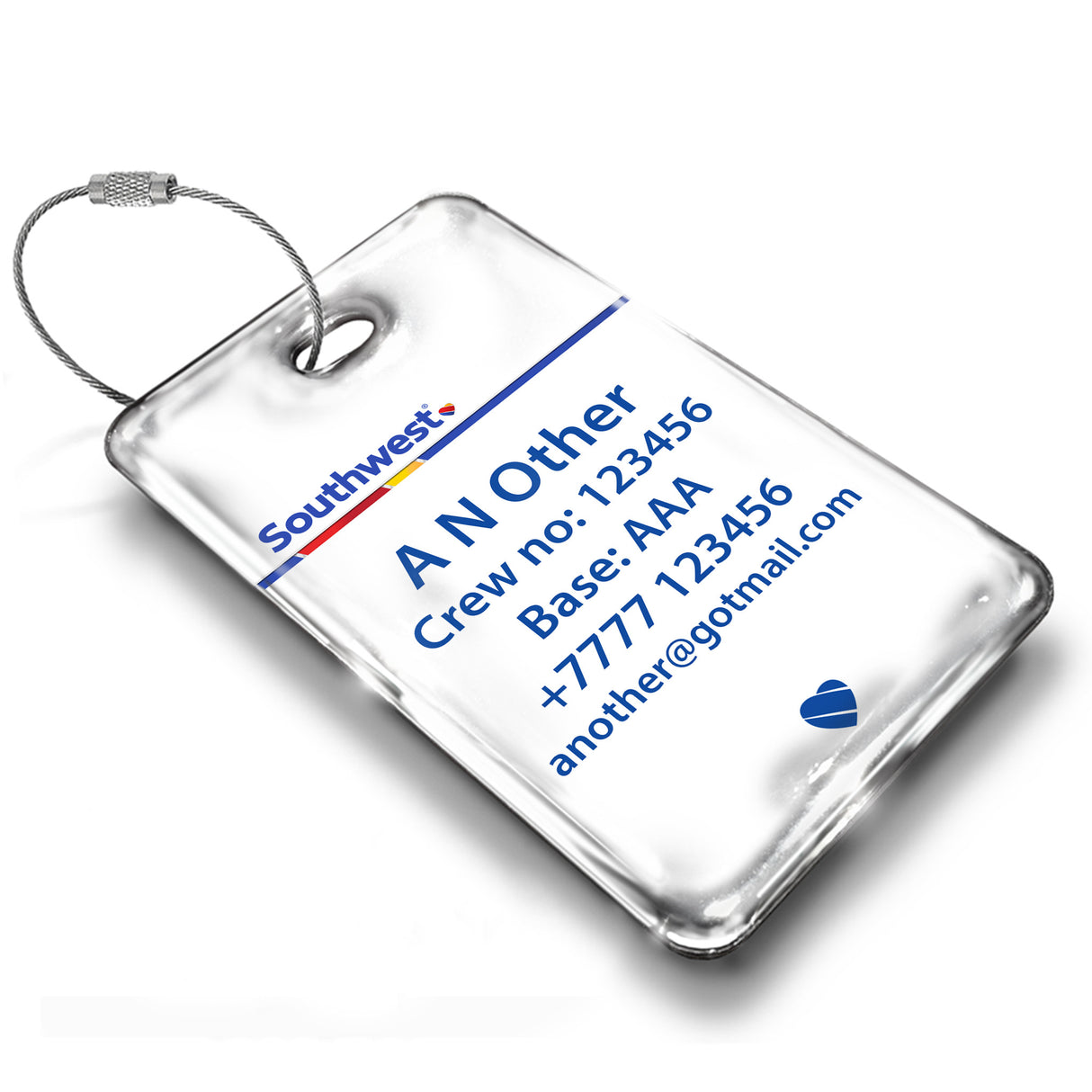 Southwest Boeing Crew Logo White