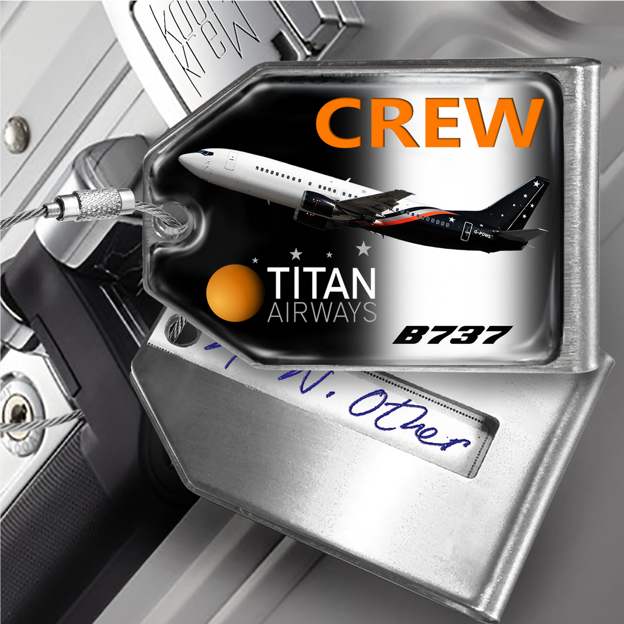 Titan Airways B737 Portrait Black