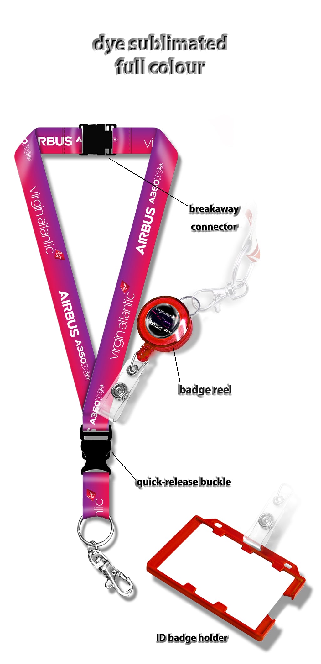 Virgin Atlantic A350-1000 XWB Lanyard
