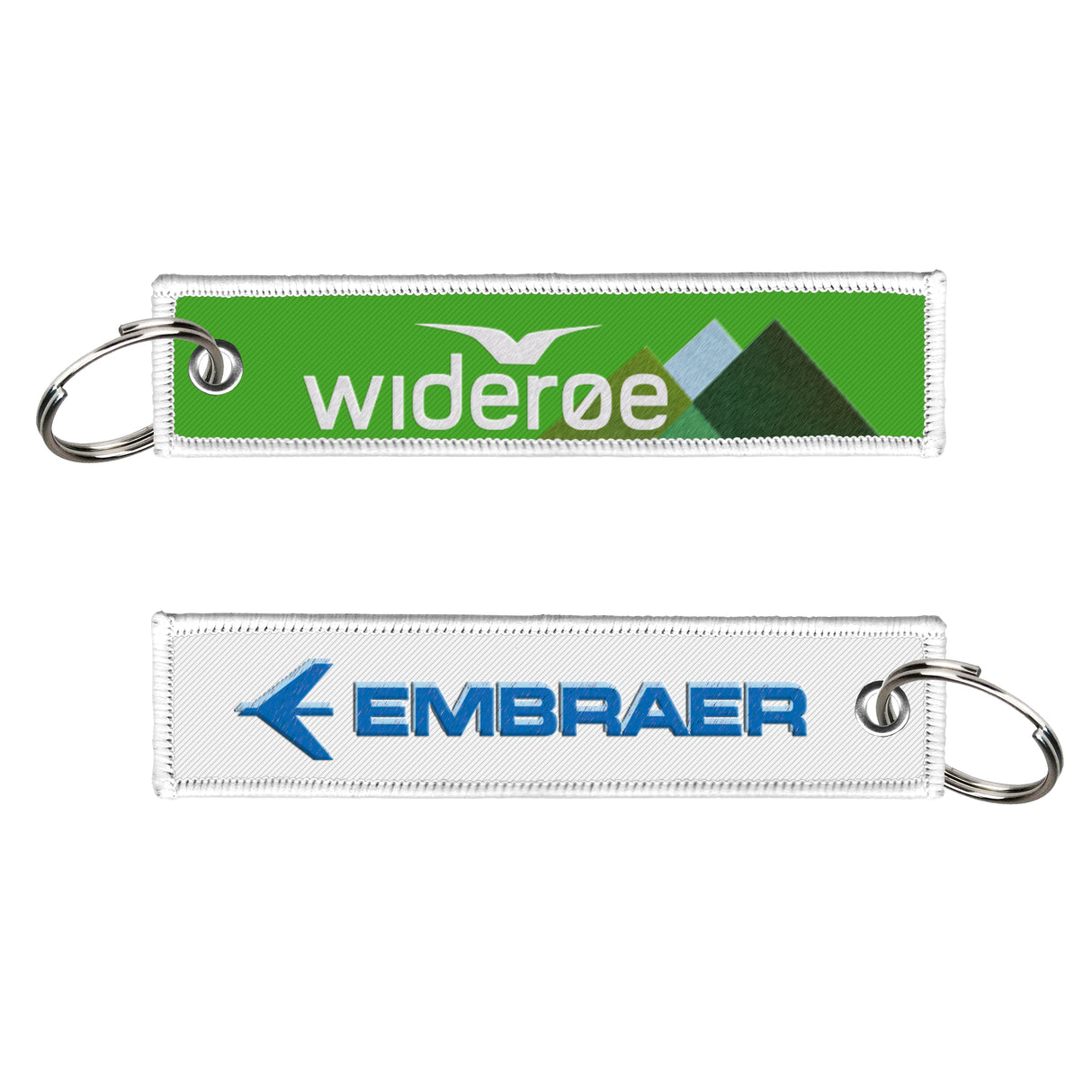 Wideroe Embraer Embroidered Keyring