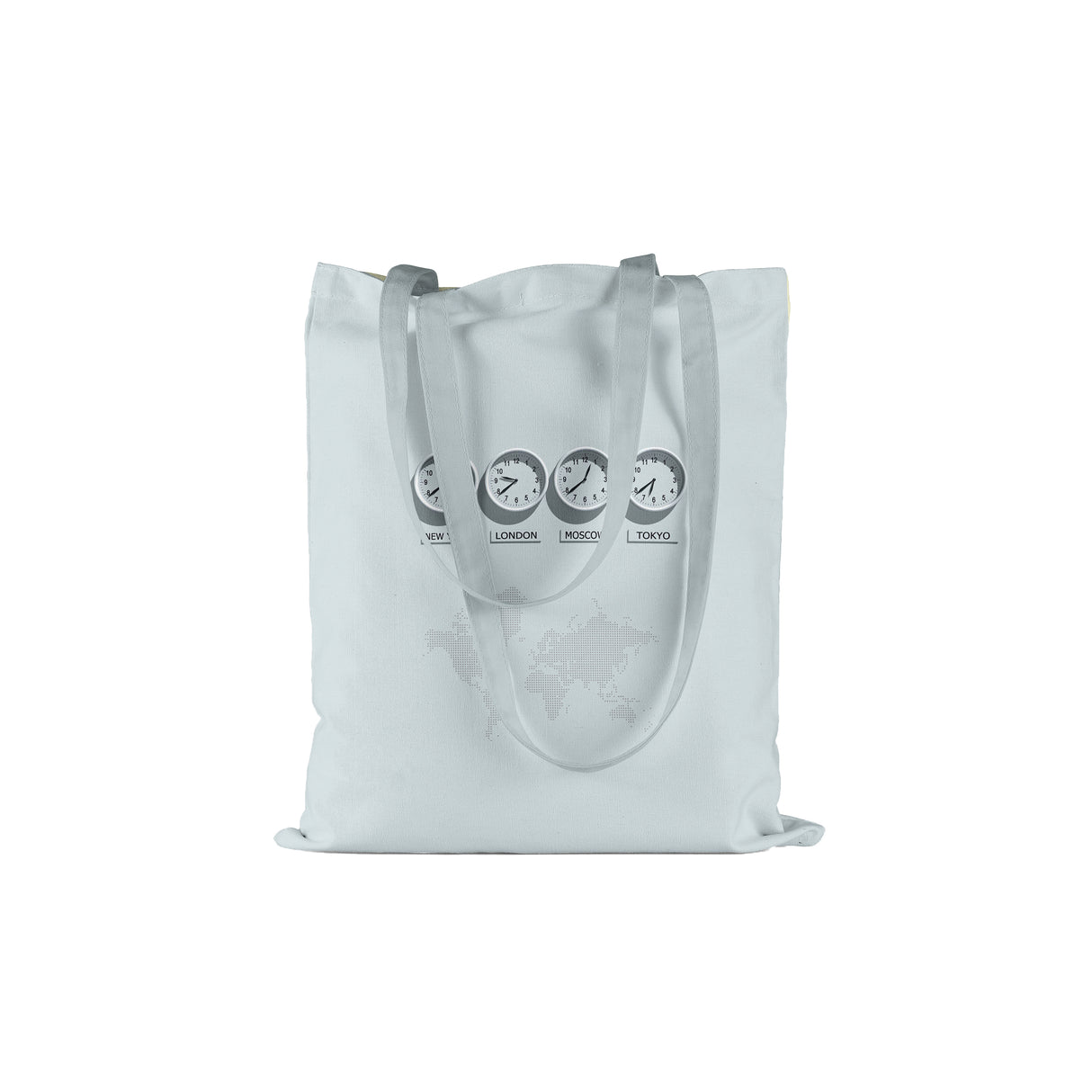 Global Clocks Canvas Bag
